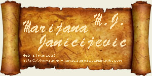 Marijana Janičijević vizit kartica